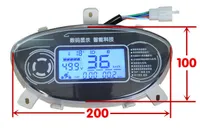 12-110V LCD-Display-Tachometer Universalinstrument für elektrische Roller Motorrad ATV-Spannung Batteriespiegelanzeige odmeter