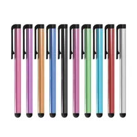 Vente en gros 500pcs / lot universel capacitif Stylet pour Iphone5 Touch Pen pour 5S téléphone portable pour Tablet différentes couleurs
