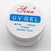 Mais Popular Rosa Branco Claro Transparente 3 Opções de Cor Gel UV Builder Nail Art Tips Prego Gel Manicure Extensão