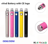 10pcs EVOD Battery Electonic Cigarette High Quality 510 eVod Battery 650/900/1100mAh for Ego Thread CE4 MT3 T3S Atomizers Vape Pen Kit