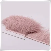 10yards/lot Feather Boa Stripe for Party pink white Long Ostrich Feather Plumes Fringe trim 10-15cm Clothing Dress skrits Accessories Craft