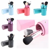 Spazzole per labbra portatili per ombretti per ombretto eyeliner per labbra Set di spazzole per tubi per contenitori con scatola Kit di spazzole per cosmetici