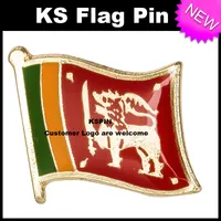 Bandeira do Sri Lanka Emblema Bandeira Pin 10 pcs muito Frete grátis KS-0163