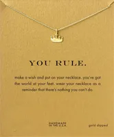 New Arrival Gold Crown Pendant Necklace Dogeared (You Rule) Fashion Choker Women Clavicle Chain Jewelry For Female Gift Wholesale