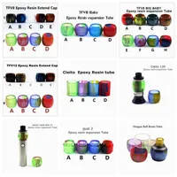 Vervanging Hars Tube Caps voor TF12 Prince TFV8 Baby Big X Baby Tank Cleito 120 Vape Pen 22 IJust 2 Drip Tip DHL