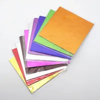 600 stks 10x10cm Multi gekleurde DIY Bakken Folie Wrapper Voor Chocolade Sweet Candy Pack Paper Paper Square Colorful Tin Folion