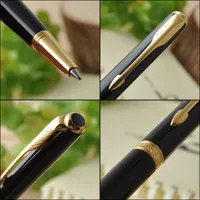 3PC Bureau cadeau Sonnet série Noir Nouveau stylo de point de boule de flèche d'or noire