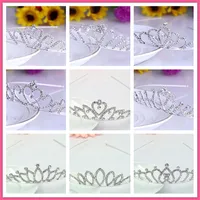 cheap Beautiful Shiny Crystal Bridal Tiara Party Pageant Silver Plated Crown Hairband baroque crystal Wedding hair Accessories