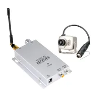 6 LED Mini Kit de seguridad CCTV inalámbrico LED 1.2g Color CMOS CCTV Seguridad AV Cámara AV + Cámara de video Receptor Transmisión remota