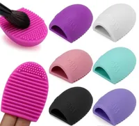 Yeni Fırça Yumurta Temizleme makyaj Yıkama Brushegg Silikon Eldiven Scrubber Kozmetik Vakfı Pudra Temiz Araçları Fırça Temizleyici renkler