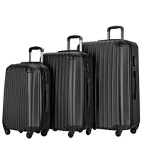 Borsa da trasporto leggera per valigia Borsa da viaggio per spinner Scuola ABS Ruota girevole da 360 gradi Carrello (20 ", 24", 28 ") US (3 pezzi)