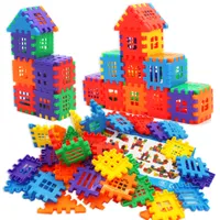 "Childhood Memory" Building Blocks di plastica Play Set per bambini Ragazzi Ragazze Auto-assemblaggio Giocattoli educativi 100pcs / lot1T0005-houseblock