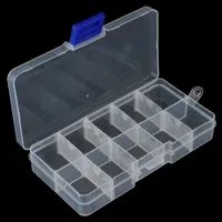 Wholesale- 1Pcs Fishing Lure Hook Bait Storage Adjustable 10 Compartments Plastic Fishing Tackle Box For Fishing Accessories Wholesale