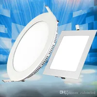 Ultrafino LED teto Recessed painel de luz Downlight Quadrados 3W 9W 12W 18W iluminação interior AC85-265V CE UL