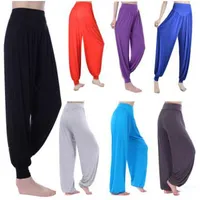 2020 mujeres de la manera Harem Yoga modal cómodo sólida a largo vientre pantalones de baile Boho pantalones anchos buen Quanlity