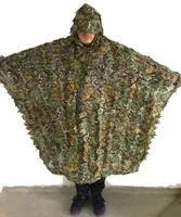 Free shipping Leafy Camo Cloak Poncho Jungle Ghillie Suits Hunting Camouflage 3D Bionic Leaf Yowie Mesh for Hunting