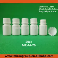 Ücretsiz Kargo 100 + 2 ADET 20 ml 20g 20cc Beyaz Plastik Tıp Hap Şişeleri, Tıp Kabı Hap Şişeleri ile Kurcağa Korumalı Kapaklar