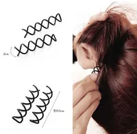 100Pcs/Lot Women Ladies Spiral Spin Screw Bobby Pin Hair Clip Twist Barrette Black Brand New Hair Accessories