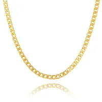 Nakelulu svart / guldfärg rostfritt stål halsband för män smycken grossist 5mm trendigt lång Figaro kedja halsband trendig