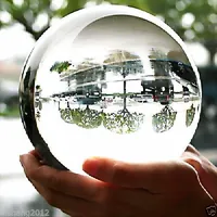 CUARZO ASIÁTICO MUY BONITO Bola de cristal transparente Esfera 100mm + soporte