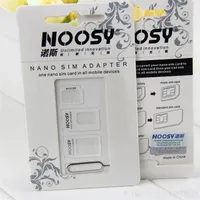 500Set / lot * Noosy 4 in 1 Nano SIM Card a Micro Nano Micro to Mini SIM Adapter per Smartphone Mobile Phone SIM Adattatore