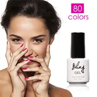 Wholesale-1Pcs Summer New Bling 80 Fashion Colors UV Gel Nail Polish 6ML Nail Gel by