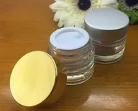10g Mini Cosmetic Eye Cream Glasflasche mit Kunststoff- und Aluminiumkappe für e-Cig-Wachsgläser Kosmetikcreme leerer Behälter