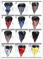 2017 Paisley Floral Spot mens 100% seda Ascot pañuelo, negocios ocasionales bufandas bufanda ata partido tejido Ascot FB corbata 5 unids / lote # 4031