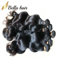 Bellahair® Бразильские наращивания волос Природные натуральные перуанские Малайзия Индийские девственницы Пачки для тела Человеческие волосы Джулийтехина