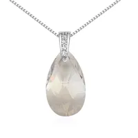 Collar colgante en forma de pera con cristales austriacos de cristal de Swarovski colgante para mujer 2017