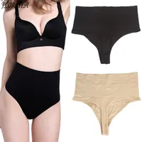 Partihandel-New Seamless Body Shaper Panty Thong High Waist Slimming Butt Lifter Panties Cincher Shapewear Tummy Control Girdle Underwear