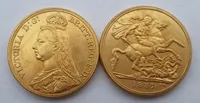 1887 Królowa Victoria Gold Double Sovereign Two funty Promocja Tanie cena fabryczna Ładne akcesoria domowe Srebrne Monety