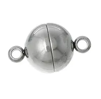 20 unids cierres magnéticos de acero inoxidable redondo opaco para la joyería que hace la pulsera del collar DIY resultados de la joyería envío gratis