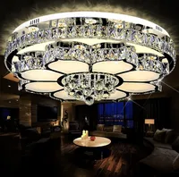 Modern enkel lotus kristall ljuskronor blomma taklampa cirkulär LED ljus vardagsrum sovrum matsal inomhus armaturer lampor belysning
