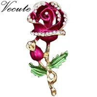 Guldpläterad Dekorativ Kärlek Rose Brosch Pin Garment Kläder Tillbehör Smycken Blomma Brosch För Kvinnor Ladies Gratis Frakt