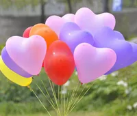 Inflation 9.8 pouces 25cm 2 grammes en forme de coeur Latex Decal Balloons Party Crative Toy Ballons 100pcs / lot
