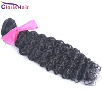 Bästsäljande kinky Curly Peruvian Virgin Hair Bundles 1PC Obehandlad Tight Curls Mänskliga hårförlängningar 100g Jerry Curly Hair Weaves 12-26 "