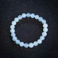 8 mm Crystal Moonstone Strands Braccialetti fatti a mano per perline per donne uomini ad alterazione regolabile gioielli Yoga Accessori di moda