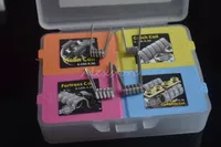 Turnering Coil Box Kit 4 i 1 Uppvärmning Premade Wire Fortress Violin Centipede Crack Spol Bomull Förbuilt Ledningar 16PCS / Box för Vape