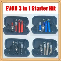 MOQ 10Pcs 3 in 1 Vaporizer Kit MT3 for Vapor Oil Ago Dry Herb Glass Dome Wax Starter Kits 510 Evod Batteries Vape Pen