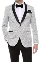 Gramercy Mens Tapisserie D'argent Super Slim Fit Tuxedos 2016 De Groom Hommes Costumes De Mariage De Bal Costumes Sur Mesure (Veste + Pantalon + Cravate