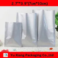 500pcs / lots 2.7 "* 3.9" (7cm * 10cm) * 200mic Alta calidad Pequeños plásticos Bolsas de aluminio Bolsas de vacío de alimentos Bolsas de bolsa Mayorista