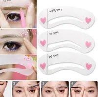 Wholesale 3 styles/set Grooming Stencil Kit Shaping DIY Beauty Eyebrow Template Make Up Tool