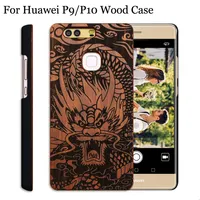 2017 vendita calda cassa di legno reale per huawei p9 p10 copertura del telefono di legno con pc caso posteriore 3d case incisione in legno per huawei p10 plus