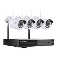 4CH 1080 P Wireless NVR CCTV System wifi 2.0MP IR Bullet al aire libre P2P Cámara IP Impermeable Video Security Kit de Vigilancia