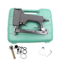 free shipping pneumatic nail gun smooth air stapler U type wind nail tool woodworking home decoration not jam block plastic case package