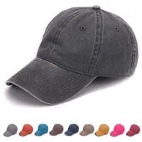 패션 일반 염색 모래 씻어 부드러운 면화 빈 야구 모자 아빠 모자 남성과 여성을위한 자수 망 모자