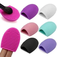 Borstegg Pro Egg Makeup Brush Cleaner Glove Silicone Makeup Brush Mat Mini Kosmetiska Rengör Verktyg Borstrengörare