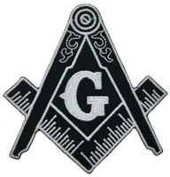 Heißer Verkauf! Freimaurerischen Compass-Flecken gesticktes Eisen-On Kleidung Freimaurerloge Emblem Mason G-Abzeichen nähen auf jedem Kleidungsstück Freies Verschiffen