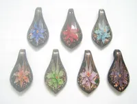 10pcs / lot MultiColor Murano Lampwork Colgantes de vidrio para el regalo de la joyería de la manera de la artesanía de DIY Colores de la mezcla de regalo PG9